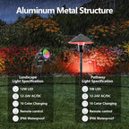 ZUCKEO RGB Color Changing Landscape Lights Low Voltage Pathway Lights 12V 24V Multi-Color LED Landscape Light Kit Waterproof for Yard Garden Path Christmas Decoration(12Pack)