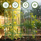 65" Tall Cucumber Trellis for Raised Bed, Garden Trellis for Climbing Plants Outdoor, U-Shape Metal Arch Vegetables Trellis Plant Support for Zucchini Squash Vines