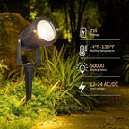 Low Voltage Landscape Lights Outdoor: 7W 700LM LED Landscape Lighting with Connectors for Tree Garden Yard Pathway | 12V 24V Warm White 2700K Spotlights | IP65 Waterproof | 24 Pack