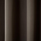 TOWN & COUNTRY BASICS Cabana Solid Heavyweight Indoor Outdoor Curtains, Light Filtering Opacity with Grommet Top, Water Repellent, 2-Pack Set, 54"x108", Chocolate