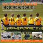 VEVOR Plastic Folding Bench, 6ft Portable Folding Bench, Smooth High Density Polyethylene Waterproof Outdoor Bench, Picnic Camping Table with Handle for Garden Soccer Playtime, Black (1 Pack)