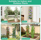 2 Pack Garden Obelisk Trellis for Climbing Plants, 71" Metal Rustproof Plant Support Rose Trellis, Tower Potted Cages for Flowers Fruits Vegetable Vines Indoor & Outdoor, Black(4 Tiers)