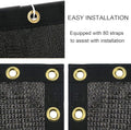 Garden Privacy Screen Mesh, Black HDPE, 6 ft x 150 ft with Grommets