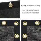 Garden Privacy Screen Mesh, Black HDPE, 6 ft x 100 ft Roll