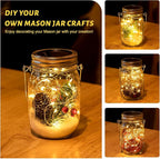 Solar Lanterns, 8 Pack Mason Jar Lights with Warm White LEDs