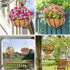 Y&M 2pcs 18“ Round Coconut Fiber Liner, 18'' Coco Liner Pre-Formed Replacement for Wall Hanging Planter Basket