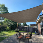 SUNLAX Sun Shade Sail 12' x 19' Brown Rectangle Canopy Sail Shade Cover UV Block Permeable Sunshade Outdoor for Patio Backyard Deck Pergola (We Make Custom Size)