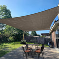 SUNLAX Sun Shade Sail 13' x 13' Brown Rectangle Canopy Sail Shade Cover UV Block Permeable Sunshade Outdoor for Patio Backyard Deck Pergola (We Make Custom Size)