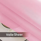 SpaceDresser Waterproof Outdoor Sheer Curtains for Patio - 4 Panels Rod Pocket Indoor Voile Sheer Curtain for Living Room,52W x 108L inch, Light Pink