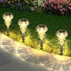 Mancra 8 Pack Solar Pathway Lights Outdoor, Mushroom Solar Garden Lights Waterproof Dusk to Dawn Solar Outdoor Lights for Yard, Walkway, Garden Decorations, Warm White