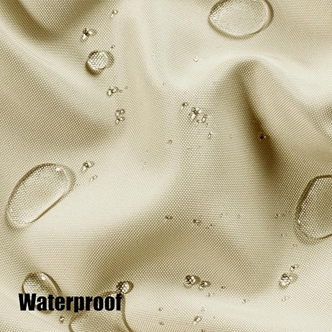 BONZER Waterproof Outdoor Curtains for Patio Porch Pergola Cabana Light Filtering Privacy Grommet Indoor Curtain Panels for Bedroom Living Room, 1 Panel, 84W x 84L inch, Cream