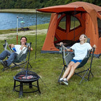 TIMBER RIDGE Hammock Camping Chair with Adjustable Backrest, Heavy Duty Folding Hammock Chair Supports 300lbs, Portable Hammock Chair for Camping, Travelling and Patio, Grey 2 Pack