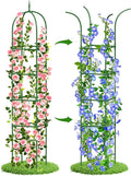 Trellis for Climbing Plants Outdoor, 6FT Garden Obelisk Rustproof PE Coated Metal Potted Plant Climbing Support, Thickened Tube Plant Tower Trellis for Clematis Vine Support Indoor (1 Pack)