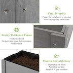 SoliWood Raised Garden Bed with Legs, 40x20x31'', Outdoor Wood Elevated Planter Box, Thick Legs, w/Liner