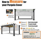 Universal Pergola Replacement Canopy Shade Cover with Breathable HDPE Fabric & Rod Pockets for 10 x 10 FT Pergola, Canopy Size: 192'' L x 106'' W (Banha Beige)