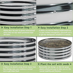3PCS 2x2x1FT Galvanized Raised Garden Bed Kit,Vegetable Boxes-Round Metal Flower Box,Large Planter Raised Beds Outdoor Garden for Planting,Fruit,Herb-Silver