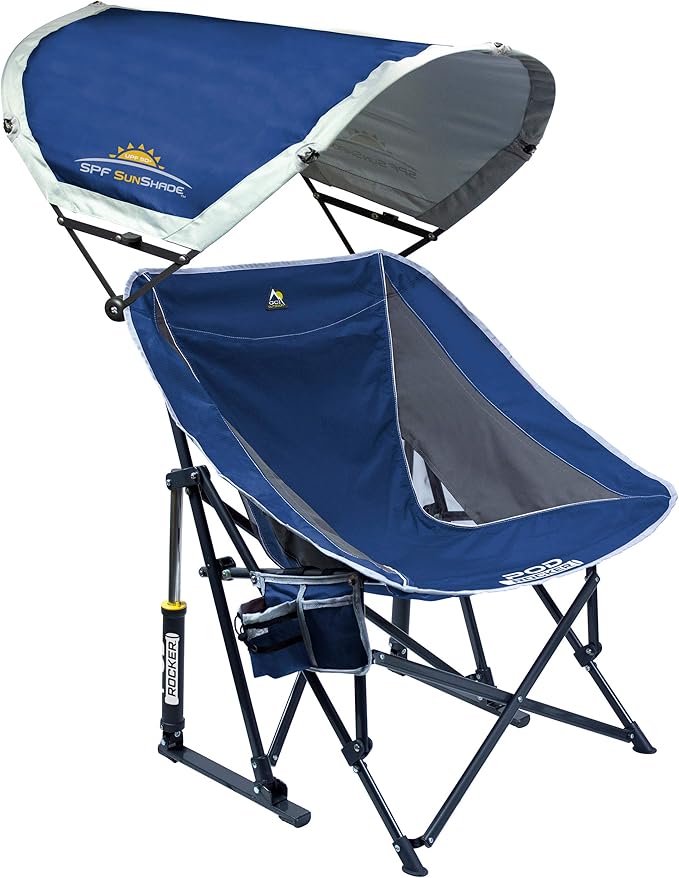 GCI Outdoor Pod Rocker Outdoor Rocking Chair with SunShade Canopy