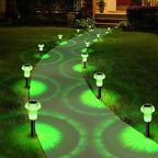 St Patricks Day Decorations Solar Lights Outdoor Pathway Waterproof 8 Pack Green LED Green Stake Acrylic Mushroom Decorative Garden Lights for Yard Landscape Patio Outside