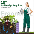Kesfitt Raised Garden Bed, Metal Galvanized Steel Oval Garden Bed 8x2x1.5 ft with 18-Inch Deep Open-Bottom Design for Outdoor Vegetable Gardening, Lavender Purple