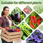 ANPHSIN 3 Sets Tomato Cages with 7 gal Grow Bags - 47'' Stable Plant Garden Planters, Flexible Vegetable Trellis for Balcony Deck Yard Tomatoes Peppers Eggplants Flowers