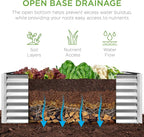 Best Choice Products 4x2x2ft Outdoor Metal Raised Garden Bed, Deep Root Box Planter for Vegetables, Flowers, Herbs, 119 Gallon Capacity, 100% Non Toxic Materials - Galvanized