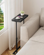 TUTOTAK End Table, Side Table, Tall Couch Table, Sofa Table, Living Room, Bed Room, Black TB01BK0832