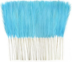 Faux Pampas Grass Stems, Light Blue, 50 Pack, 21.6 Inch Artificial