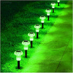 St Patricks Day Decorations Solar Lights Outdoor Pathway Waterproof 8 Pack Green LED Green Stake Acrylic Mushroom Decorative Garden Lights for Yard Landscape Patio Outside