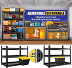 71"H Garage Shelving-3000LBS 5 Tier Storage Shelves,Adjustable Heavy Duty Metal Shelving Unit and Storage Large Wire Rack,Utility Steel Shelf For Shop Warehouse Industrial Pantry Basement 71"x35"x16"