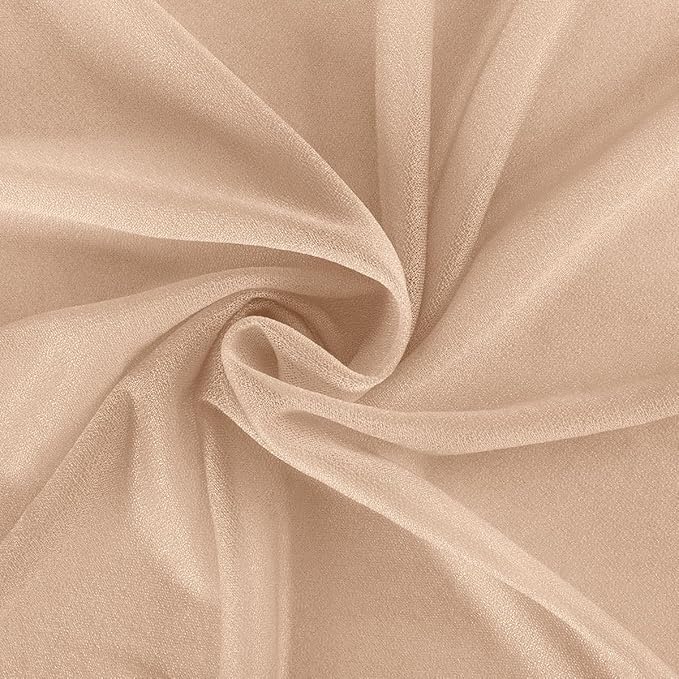 Outdoor Curtains: Nude Chiffon Wedding Arch Drapes, 29 Inch Wide