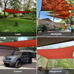 SUNLAX Sun Shade Sail 8' x 10' Terra Red Rectangle Canopy Sail Shade Cover UV Block Permeable Sunshade Outdoor for Patio Backyard (We Make Custom Size)