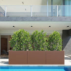 Rectangular Planter Box with Removable Insert Shelf - 32x12x24 Inches Large Size Planters for Patio, Yard, Terracotta
