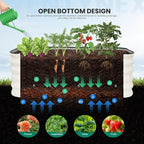 4×2×1.4FT Galvanized Raised Garden Bed Outdoor, Metal Raised Garden Bed Kit, Large Planter Raised Beds, 3 In1 Modular Raised Planter Box Outdoor,Raised Beds for Gardening for Vegetables Flowers Herbs