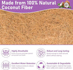 Riare 4 Pack 30 Inch Rectangle Coconut Liners for Planters, Natural Coconut Fiber Planter Liners, Window Box Liner Trough Coco Liner for Outdoor Flower, Garden Wall, Deck & Fence Planter Boxes