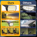 Fabrito 72 LEDs Solar Spot Lights Outdoor Waterproof, 3 Modes Landscape Spotlights, Dusk to Dawn Solar Powered Flood Wall Lights for Outside, Solar Garden Lights for Yard Porch 6 Pack (Warm White)