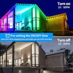 300ft Permanent Outdoor Light, RGB Outdoor eave Light,IP67 Waterproof LED eave Lights,Suitable for Party, Daily,Halloween,Christmas,Rooftop,Garden,Patio（2 Rolls of 150ft）