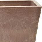 Arcadia Garden Products U65TP Plastic/Stone/Wood Composite Simplicity Window Box, No Drainage Hole (Drillable), Wide Tapered Planter, Patio Plant Container, Indoor Outdoor Planter, 25.5" x 9, Taupe
