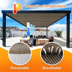 Artpuch Outdoor Pergola Shade Cover 15x23 FT Sun Shade Cloth with Grommets Mocha 90% UV Protection Canopy Patio Privacy Screen (Customized Available)