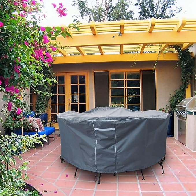 Gasadar Round Patio Furniture Cover, Waterproof Outdoor Furniture Covers - Image 7