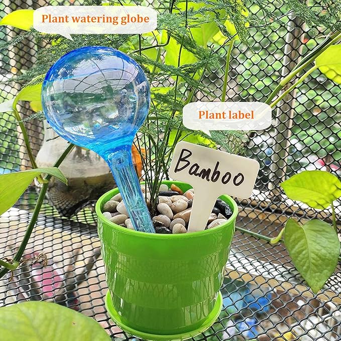 MOONSOUND 12pcs Plant Watering Globes - Automatic Plant Watering Bulbs for Indoor & Outdoor Potted Plants, Durable Plastic Garden Watering Devices