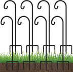 FEED GARDEN Adjustable 32 Inch Shepherd Hooks Rust Resistant Steel Shepard Hooks for Outdoor Hanging Lanterns, Bird Feeders, Solar Lights, Weddings Decor 8 Pack