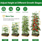 WAENLIR 3-Pack Tomato Cage for Garden, Up to 51 Inch Tomato Trellis for Raised Garden Bed, Plant Stakes for Pots, Durable Tomato Plant Support Garden Stakes for Climbing Plants (Green, 51 inch 3 Pack)