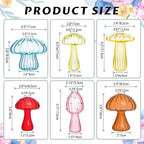 Terrarium Propagation Station Set of 6, Mushroom Glass Vases