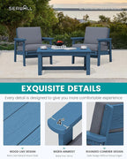SERWALL HDPE Outdoor Couch Set of 2 - Image 4