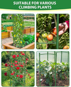 8 Pack Tomato Cages for Garden, 51in*13in Adjustable Tomatoes Plant Stakes Support Cages Trellis, Garden Trellis for Vegetable Flowers Fruits Climbing Plants- 20 Binding Wires Included