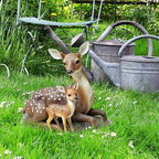 Fairy Garden Stake Decor, Acrylic 2D Garden Fairy Decoration, Fairy Garden Accessories for Outdoor Indoor Yard Lawn Pot Plants (Deer-Garden)