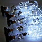 String Lights for Wine Bottles, 12 Pack, Solar Powered, Cool White