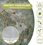 Bird Netting for Garden Protection, CANAGROW 4 Pack Garden Plant Mesh Netting Covers Bags with Drawstring, Insect Bird Barrier Bug Netting for Fruit Blueberry Bushes Vegetable Flower (3.3x2.6FT)