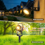 Plug and Play Low Voltage Landscape Lighting Kit, 6-Pack Wired Landscape Lights with Smart Transformer, Warm White Waterproof Outdoor LED SpotLights for Yard, Garden, Pathway, Tree