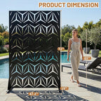 VINGLI Privacy Fence Panels, 72H’’ x 47W’’ Metal Privacy Screen Freestanding, Decorative Privacy Panels for Patio Garden Pool, Outdoor & Indoor (Y-Shaped)